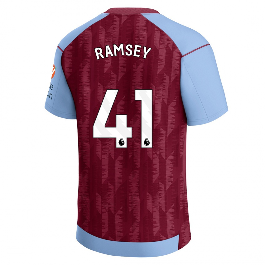 Dětské Jacob Ramsey #41 Claretblue Domů Hráčské Dresy 2023/24 Dres