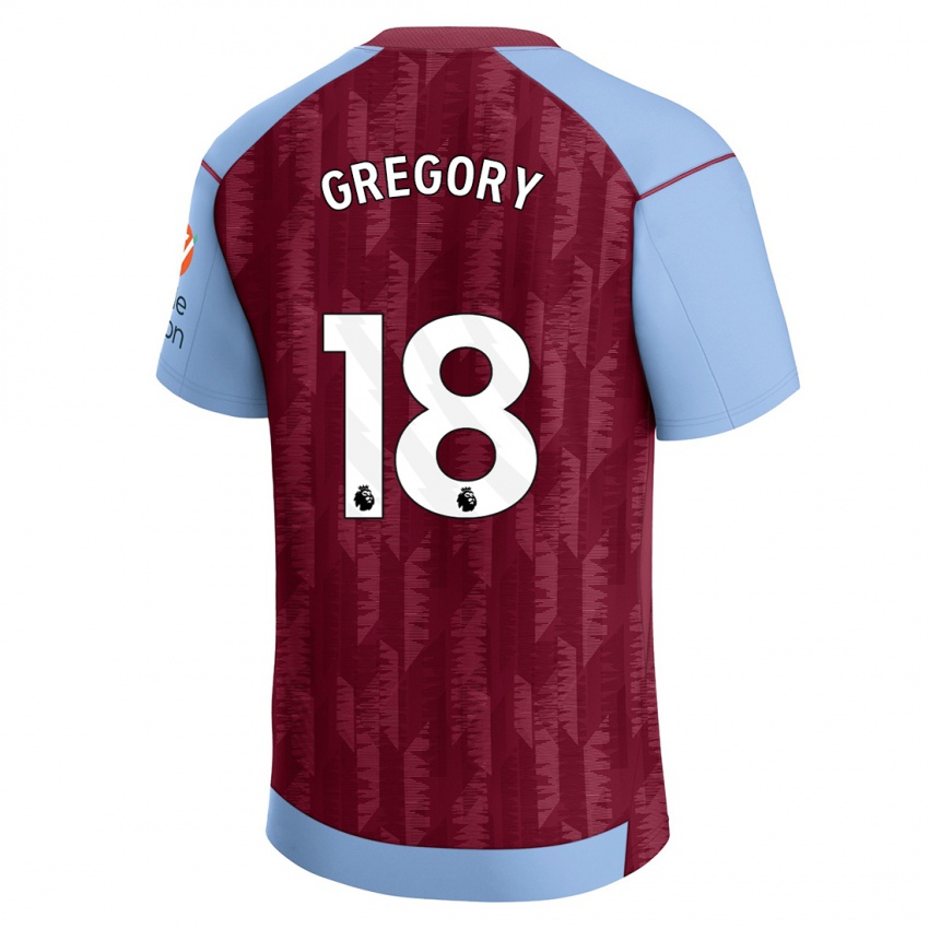 Dětské Freya Gregory #18 Claretblue Domů Hráčské Dresy 2023/24 Dres