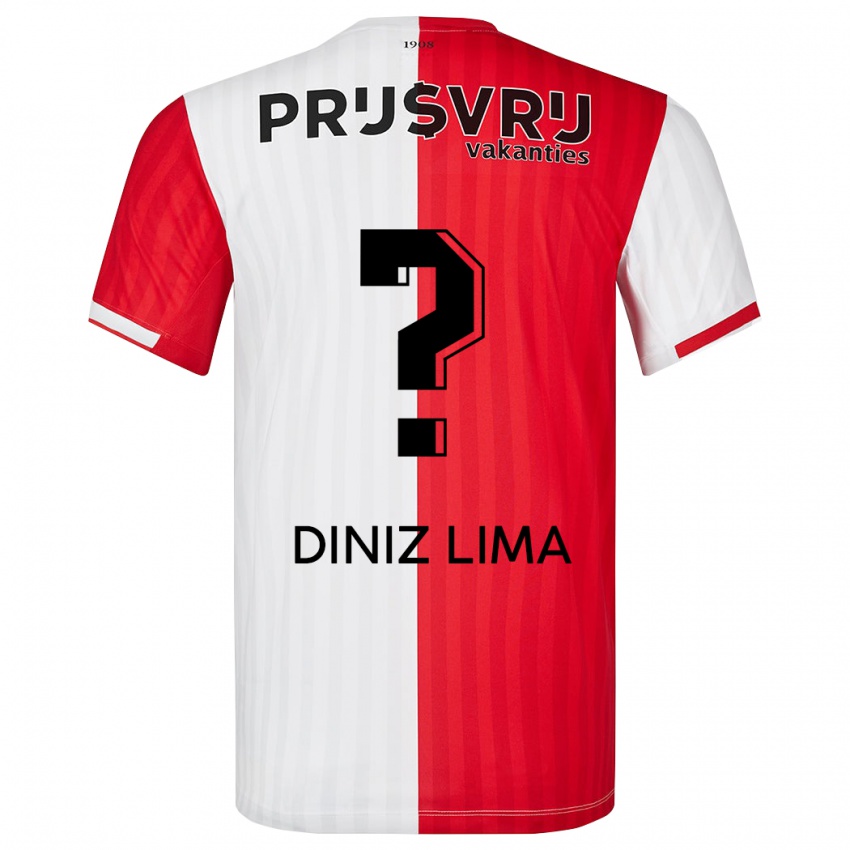 Dětské Lucas Diniz Lima #0 Červená Bílá Domů Hráčské Dresy 2023/24 Dres