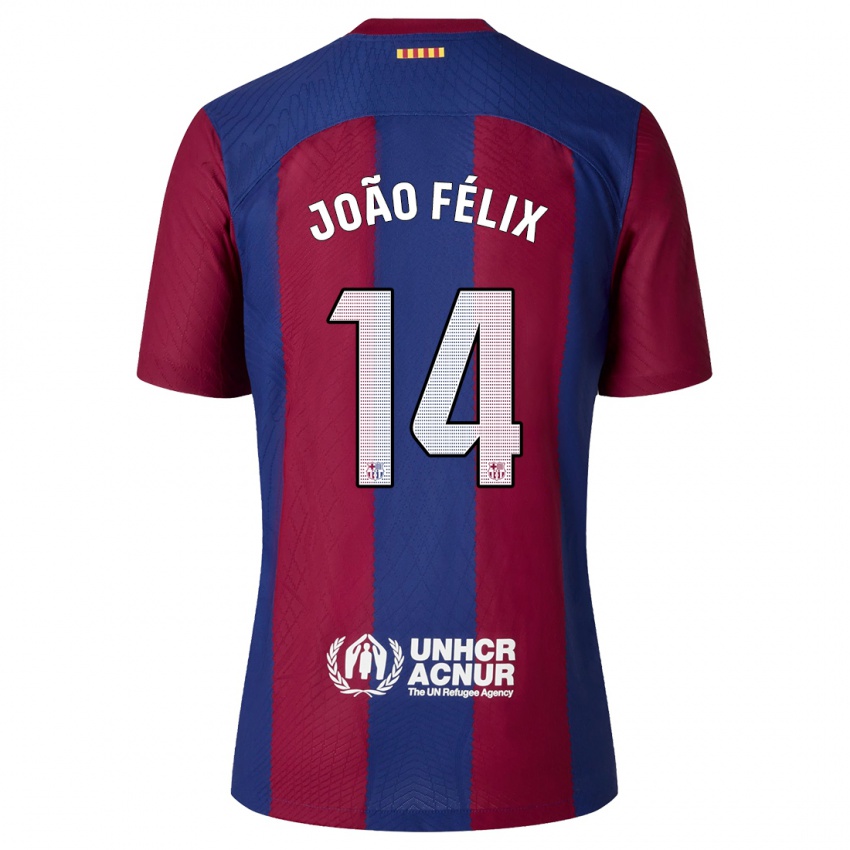 Dětské Joao Felix #14 Červená Modrá Domů Hráčské Dresy 2023/24 Dres