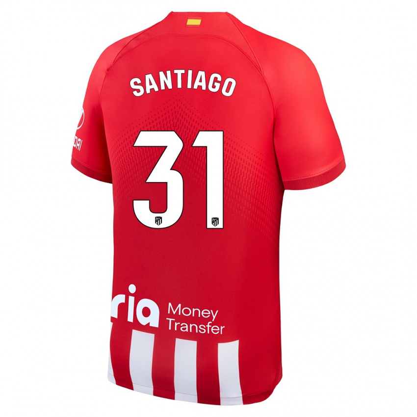 Dětské Abraham Santiago #31 Červená Bílá Domů Hráčské Dresy 2023/24 Dres