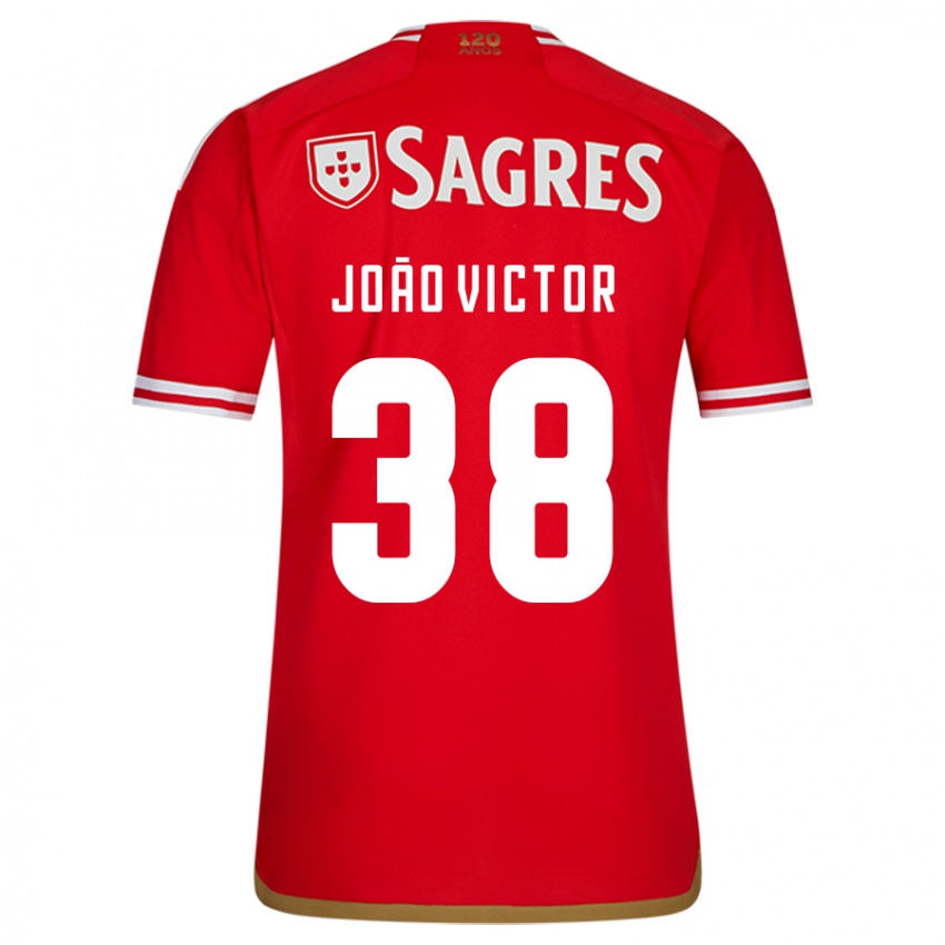 Dětské Joao Victor #38 Červené Domů Hráčské Dresy 2023/24 Dres