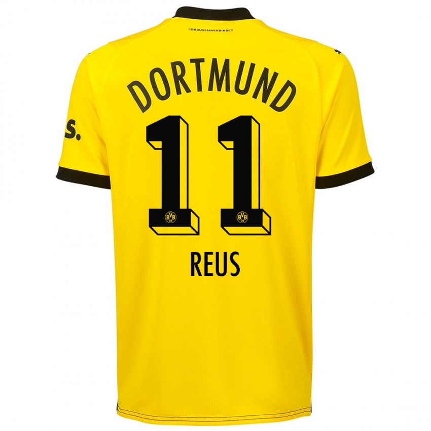 Dětské Marco Reus #11 Žlutá Domů Hráčské Dresy 2023/24 Dres