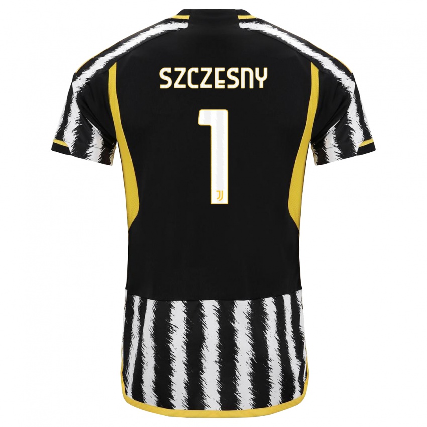 Dětské Wojciech Szczesny #1 Černá Bílá Domů Hráčské Dresy 2023/24 Dres