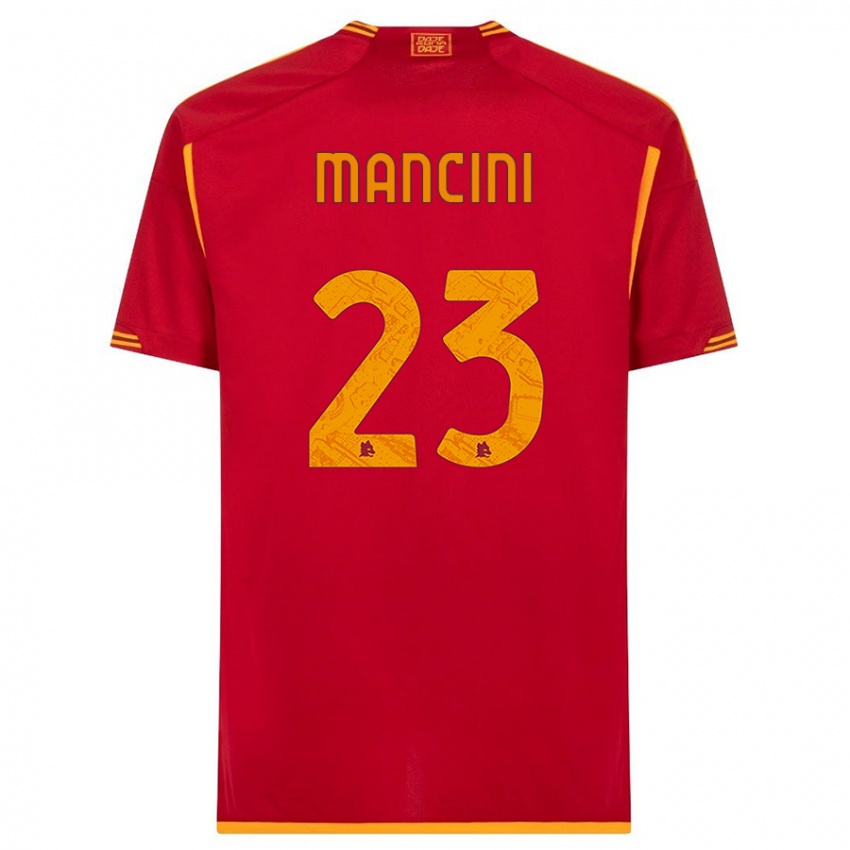 Dětské Gianluca Mancini #23 Červené Domů Hráčské Dresy 2023/24 Dres