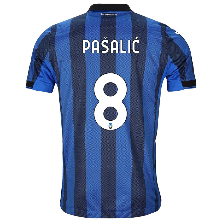 Dětské Mario Pasalic #8 Černá Modrá Domů Hráčské Dresy 2023/24 Dres