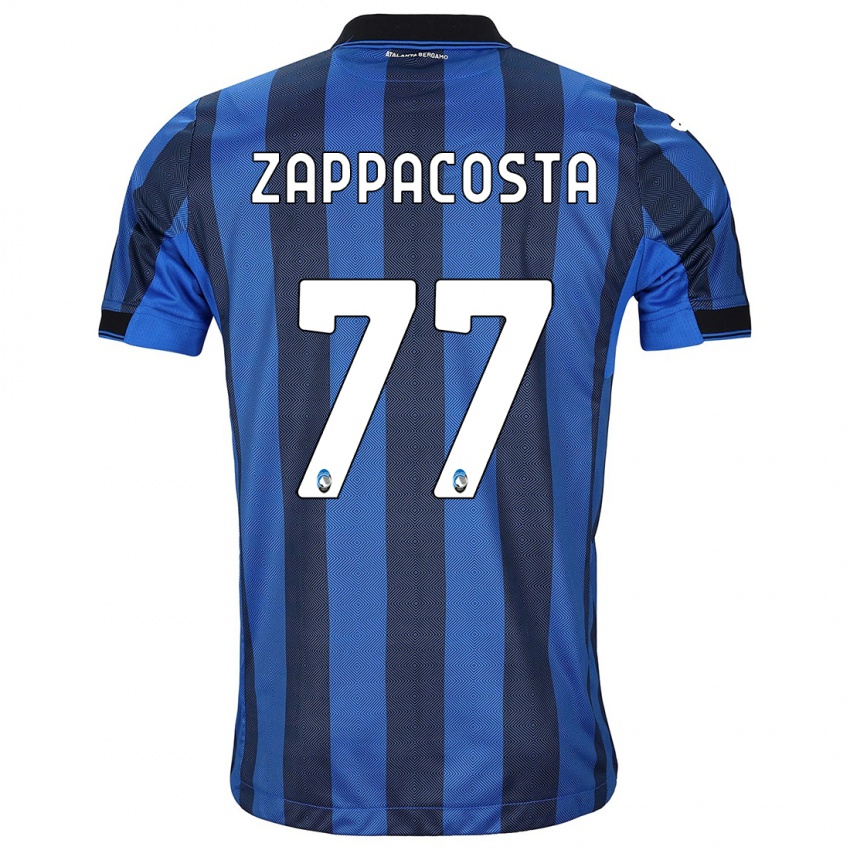 Dětské Davide Zappacosta #77 Černá Modrá Domů Hráčské Dresy 2023/24 Dres