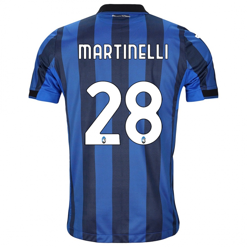 Dětské Gabriel Martinelli #28 Černá Modrá Domů Hráčské Dresy 2023/24 Dres