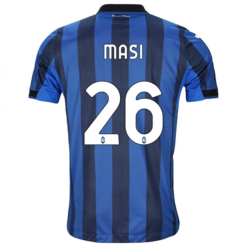 Dětské Alberto Masi #26 Černá Modrá Domů Hráčské Dresy 2023/24 Dres