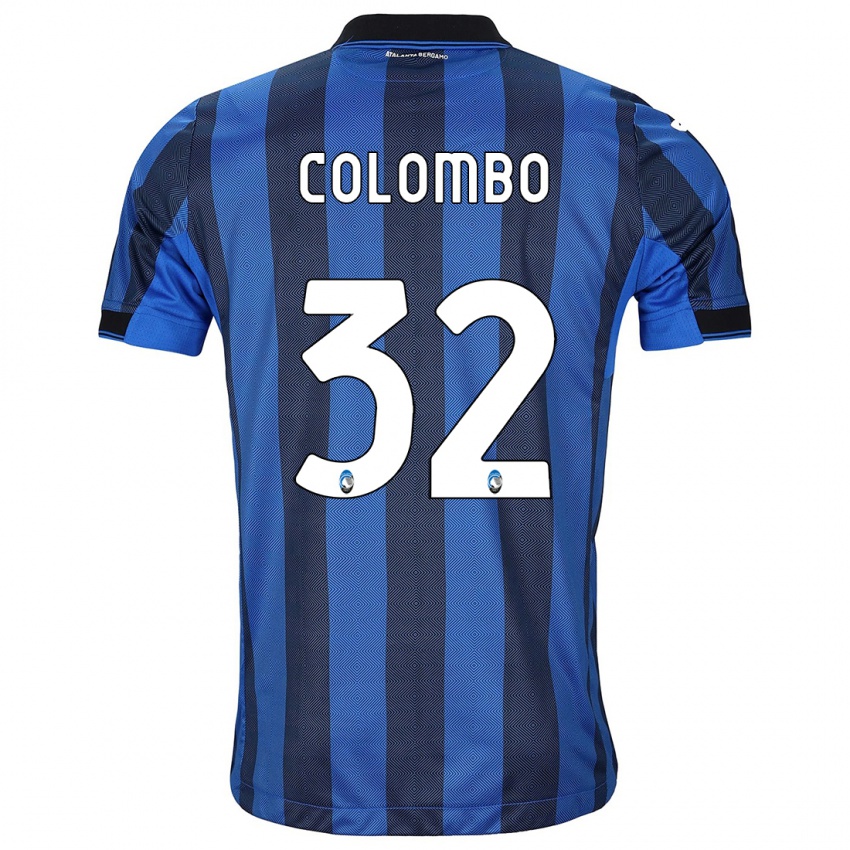 Dětské Matteo Colombo #32 Černá Modrá Domů Hráčské Dresy 2023/24 Dres