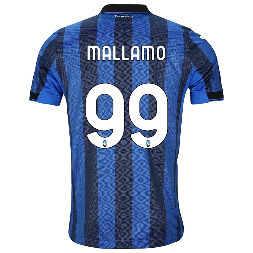 Dětské Alessandro Mallamo #99 Černá Modrá Domů Hráčské Dresy 2023/24 Dres