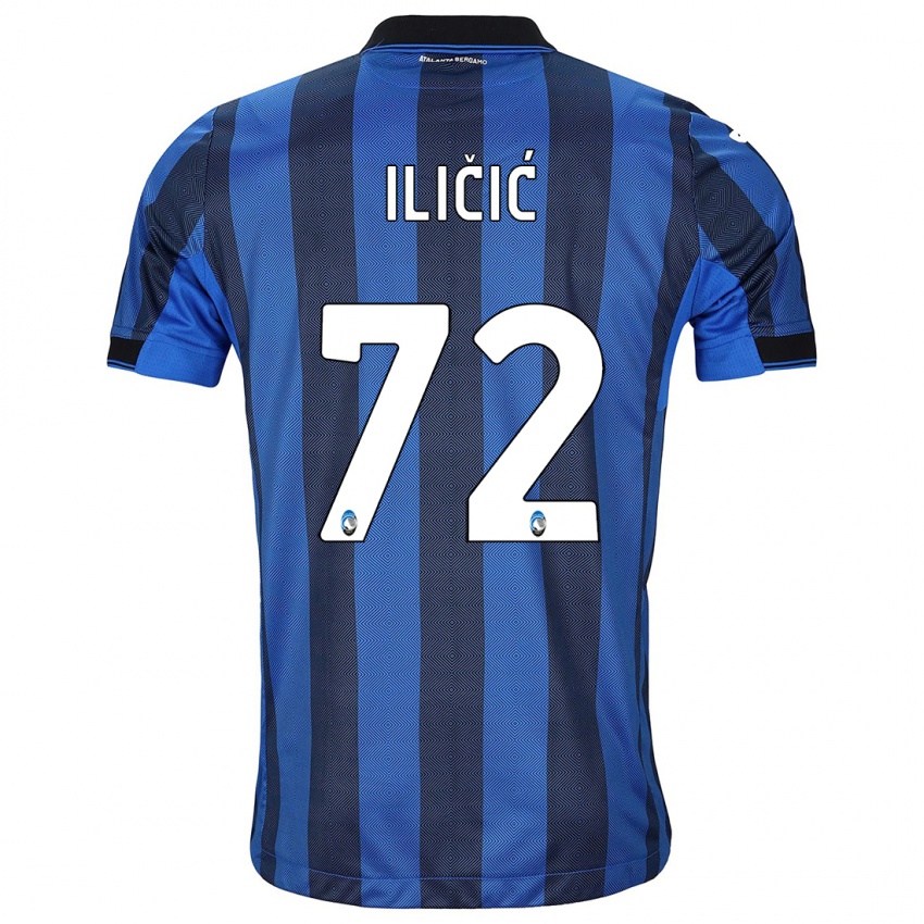 Dětské Josip Ilicic #72 Černá Modrá Domů Hráčské Dresy 2023/24 Dres