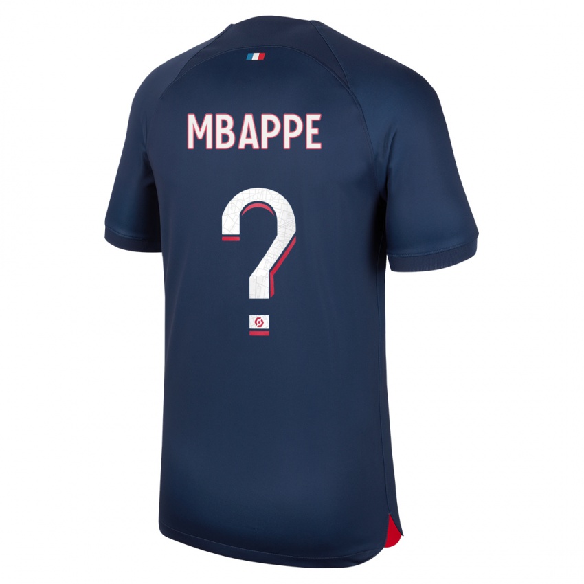 Dětské Ethan Mbappe #0 Modrá Červená Domů Hráčské Dresy 2023/24 Dres