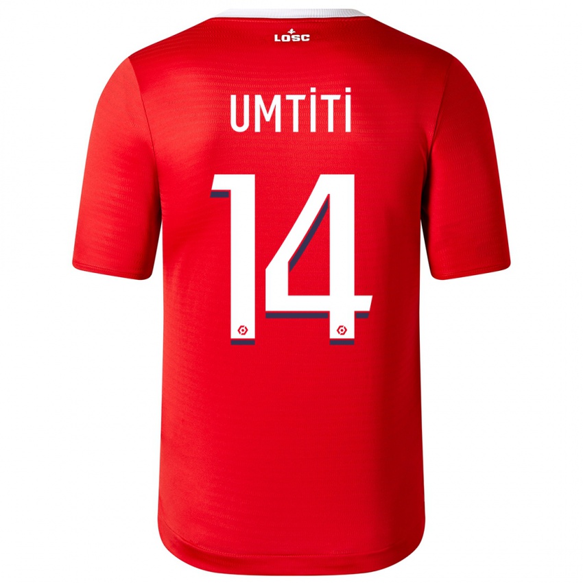 Dětské Samuel Umtiti #14 Červené Domů Hráčské Dresy 2023/24 Dres