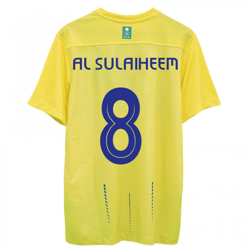 Dětské Abdulmajeed Al-Sulaiheem #8 Žlutá Domů Hráčské Dresy 2023/24 Dres