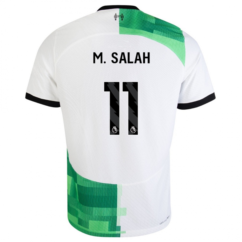 Dětské Mohamed Salah #11 Bílá Zelená Daleko Hráčské Dresy 2023/24 Dres