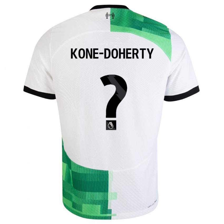 Dětské Trent Kone-Doherty #0 Bílá Zelená Daleko Hráčské Dresy 2023/24 Dres