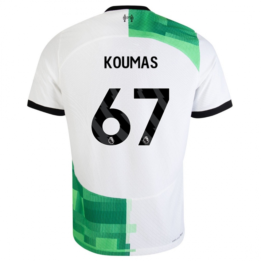 Dětské Lewis Koumas #67 Bílá Zelená Daleko Hráčské Dresy 2023/24 Dres