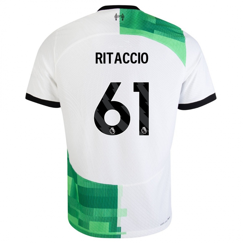 Dětské Matteo Ritaccio #61 Bílá Zelená Daleko Hráčské Dresy 2023/24 Dres