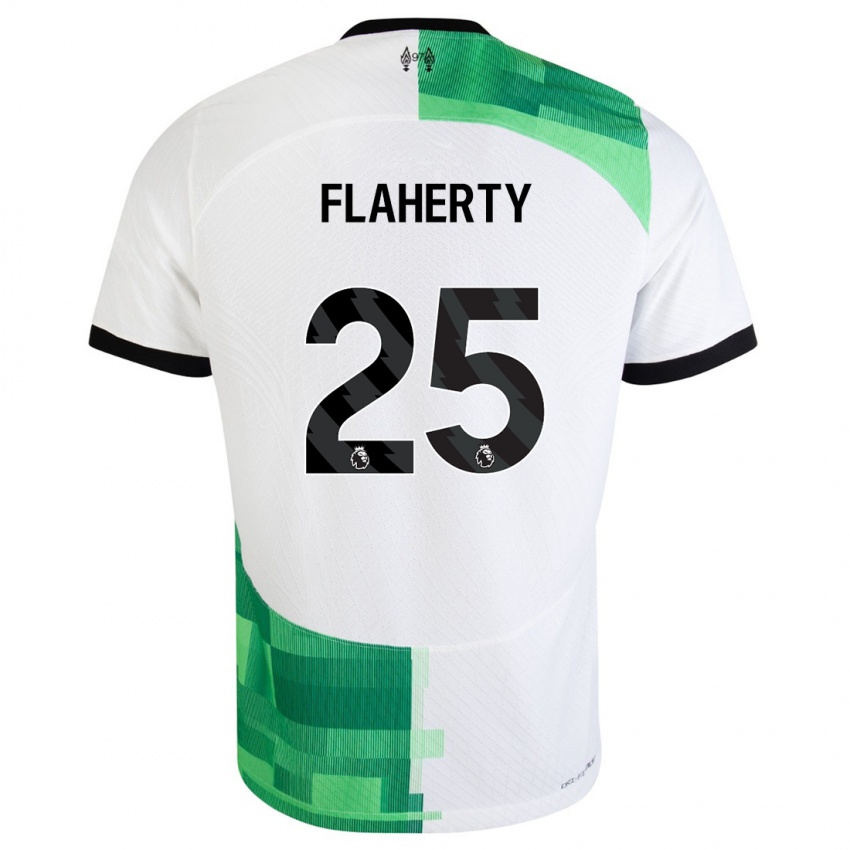 Dětské Gilly Flaherty #25 Bílá Zelená Daleko Hráčské Dresy 2023/24 Dres