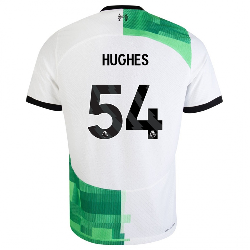 Dětské Liam Hughes #54 Bílá Zelená Daleko Hráčské Dresy 2023/24 Dres