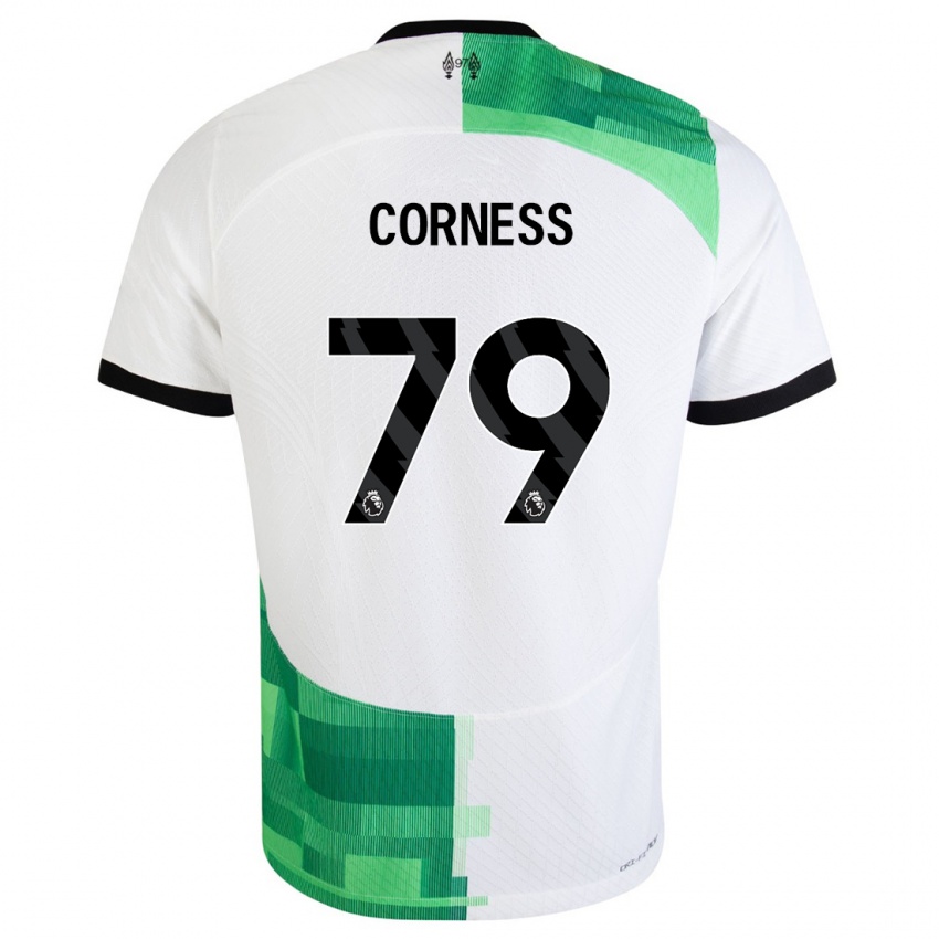 Dětské Dominic Corness #79 Bílá Zelená Daleko Hráčské Dresy 2023/24 Dres