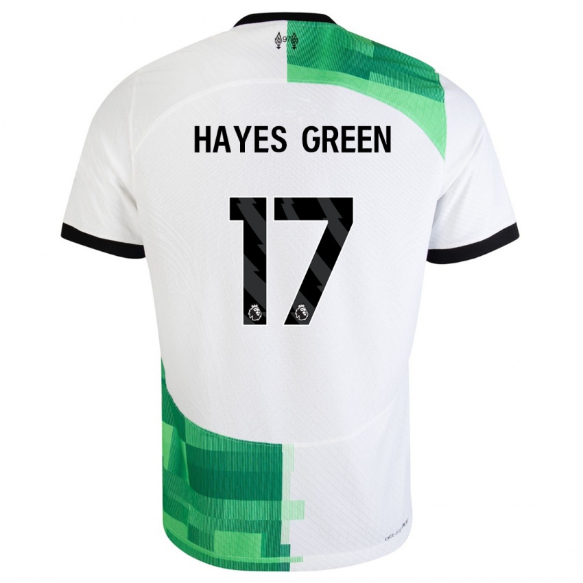 Dětské Charlie Hayes-Green #17 Bílá Zelená Daleko Hráčské Dresy 2023/24 Dres