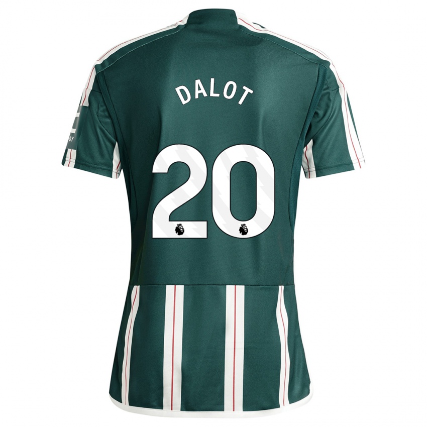 Dětské Diogo Dalot #20 Tmavozelený Daleko Hráčské Dresy 2023/24 Dres