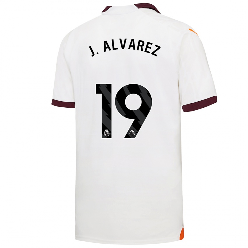 Dětské Julian Alvarez #19 Bílý Daleko Hráčské Dresy 2023/24 Dres