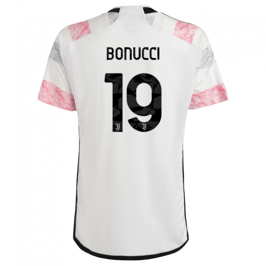 Dětské Leonardo Bonucci #19 Bílá Růžová Daleko Hráčské Dresy 2023/24 Dres