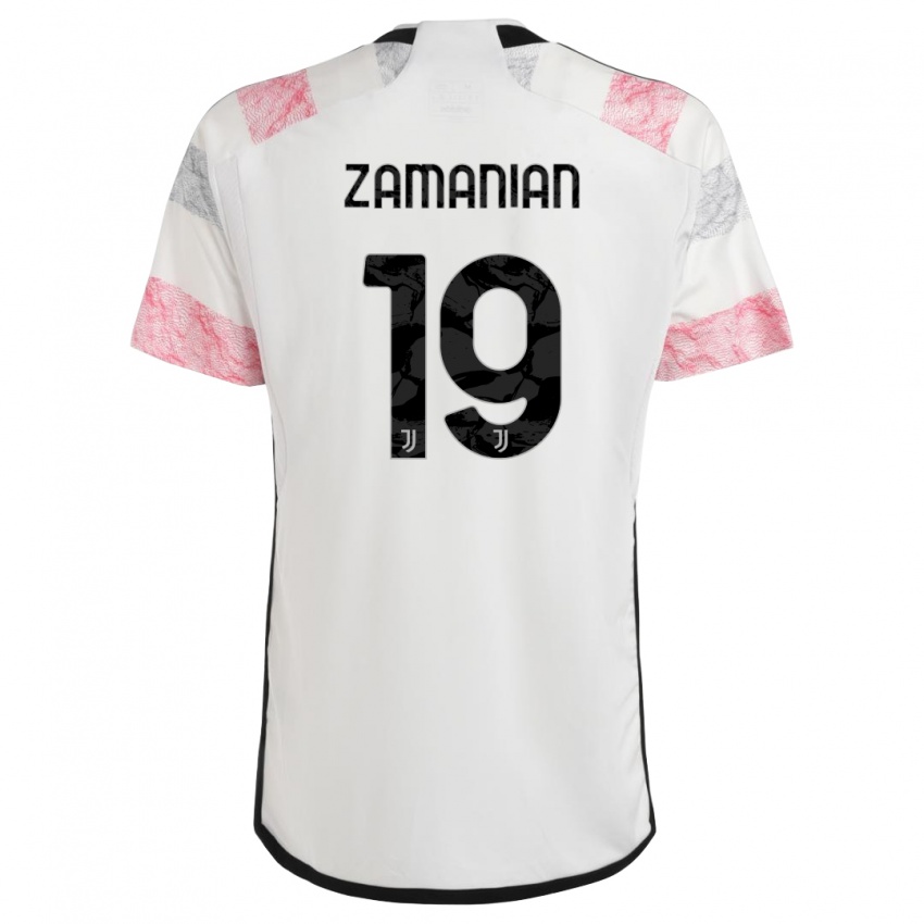 Dětské Annahita Zamanian #19 Bílá Růžová Daleko Hráčské Dresy 2023/24 Dres