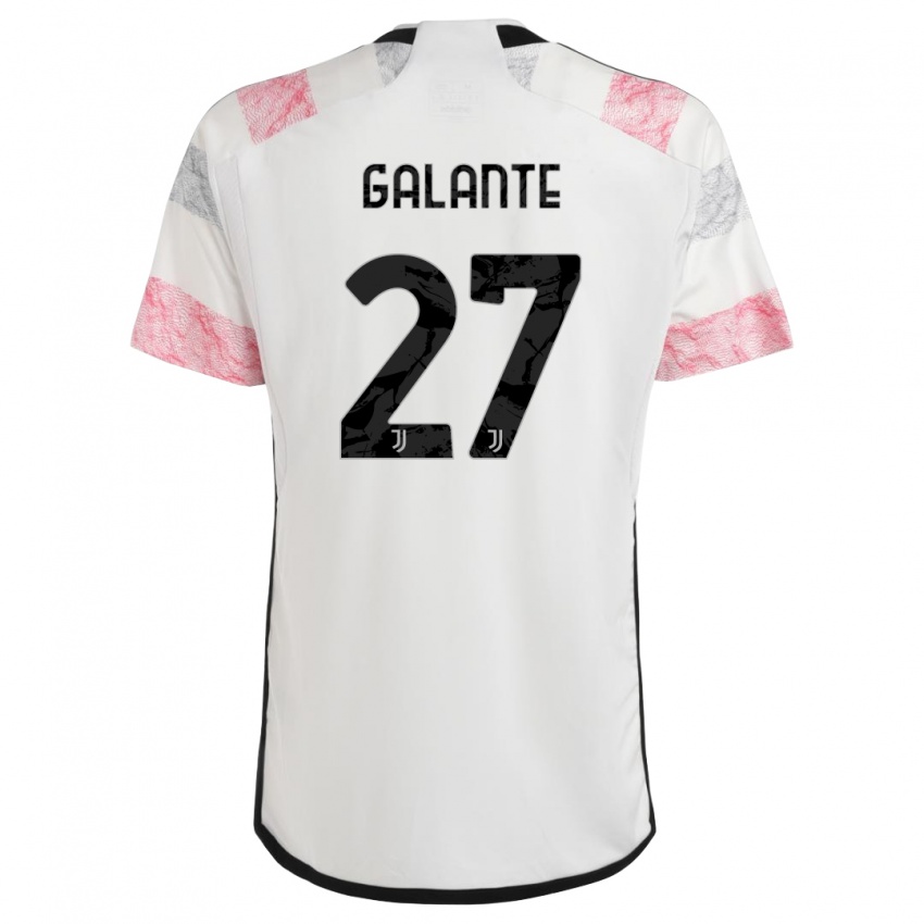 Dětské Tommaso Galante #27 Bílá Růžová Daleko Hráčské Dresy 2023/24 Dres
