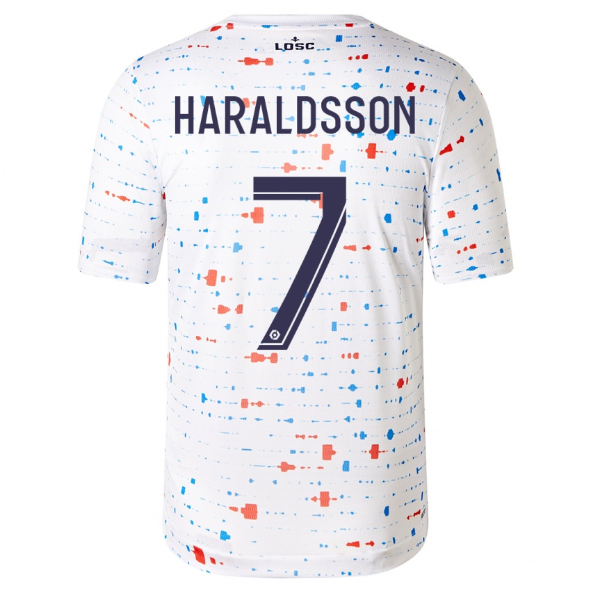 Dětské Hákon Arnar Haraldsson #7 Bílý Daleko Hráčské Dresy 2023/24 Dres