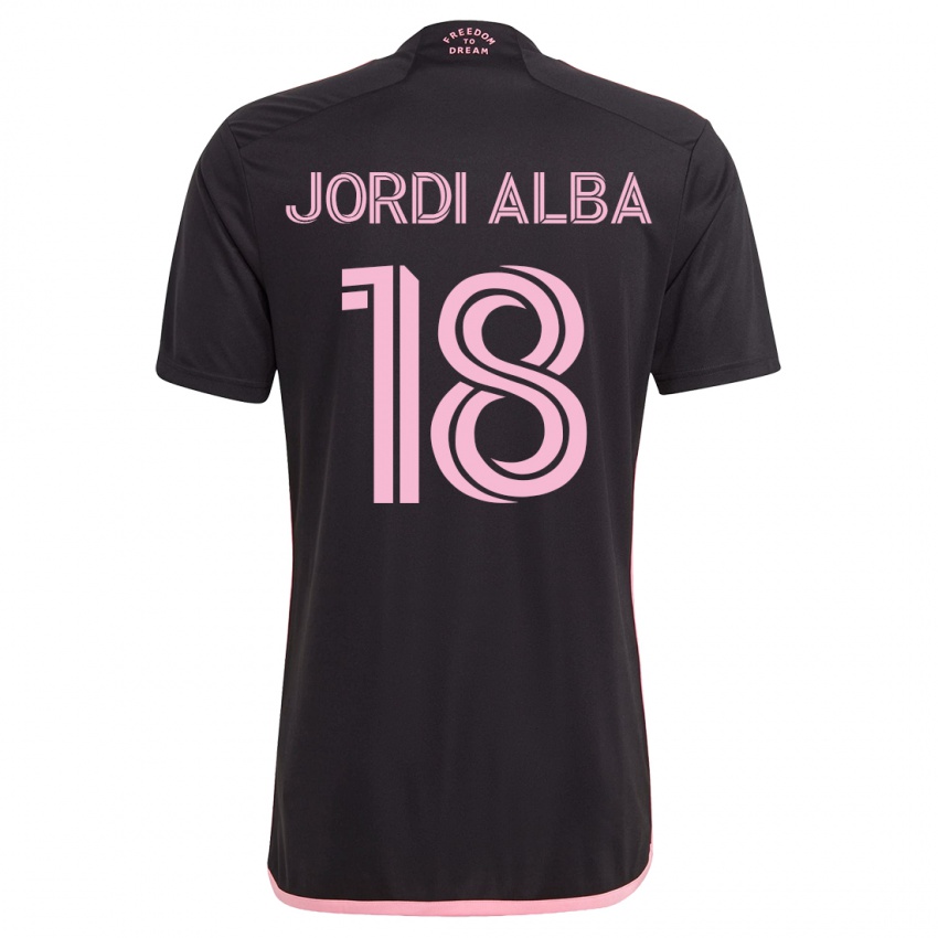 Dětské Jordi Alba #18 Černá Daleko Hráčské Dresy 2023/24 Dres