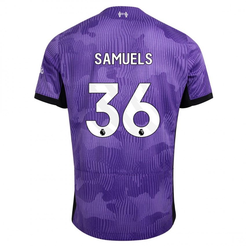 Dětské Kerron Samuels #36 Nachový Třetí Hráčské Dresy 2023/24 Dres