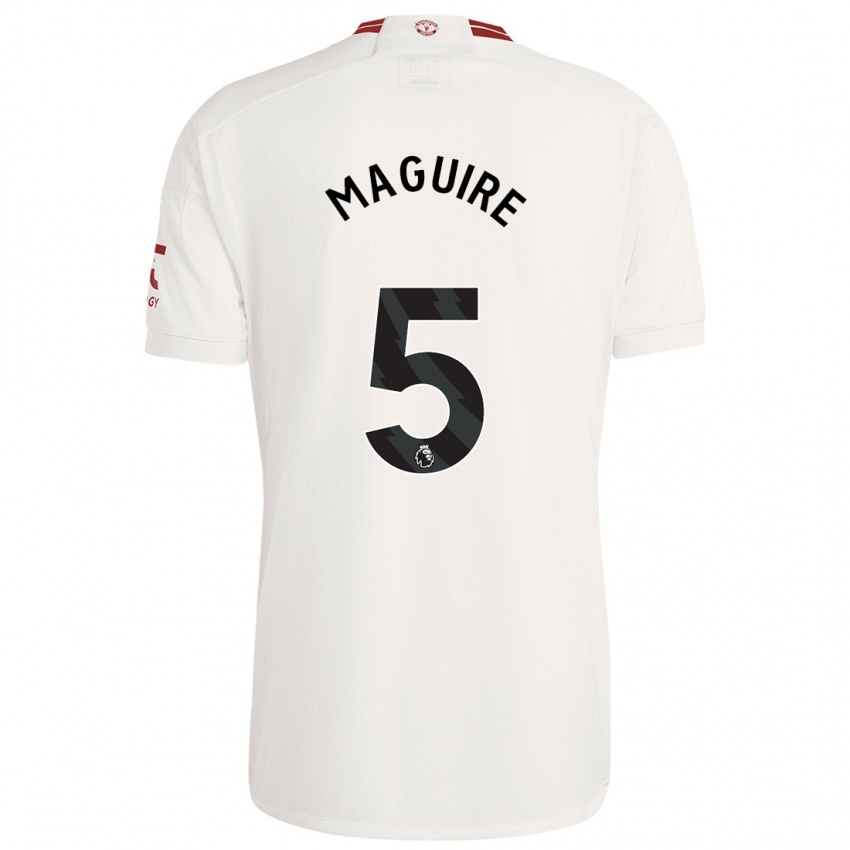 Dětské Harry Maguire #5 Bílý Třetí Hráčské Dresy 2023/24 Dres