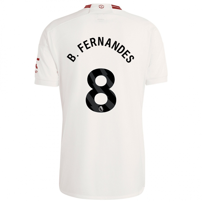 Dětské Bruno Fernandes #8 Bílý Třetí Hráčské Dresy 2023/24 Dres