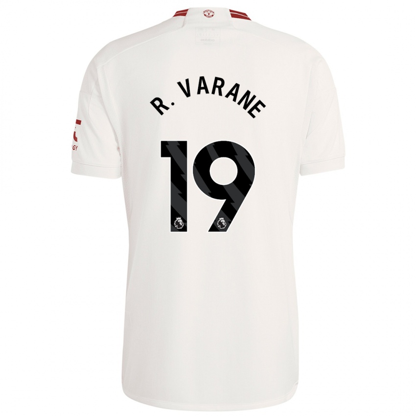Dětské Raphael Varane #19 Bílý Třetí Hráčské Dresy 2023/24 Dres