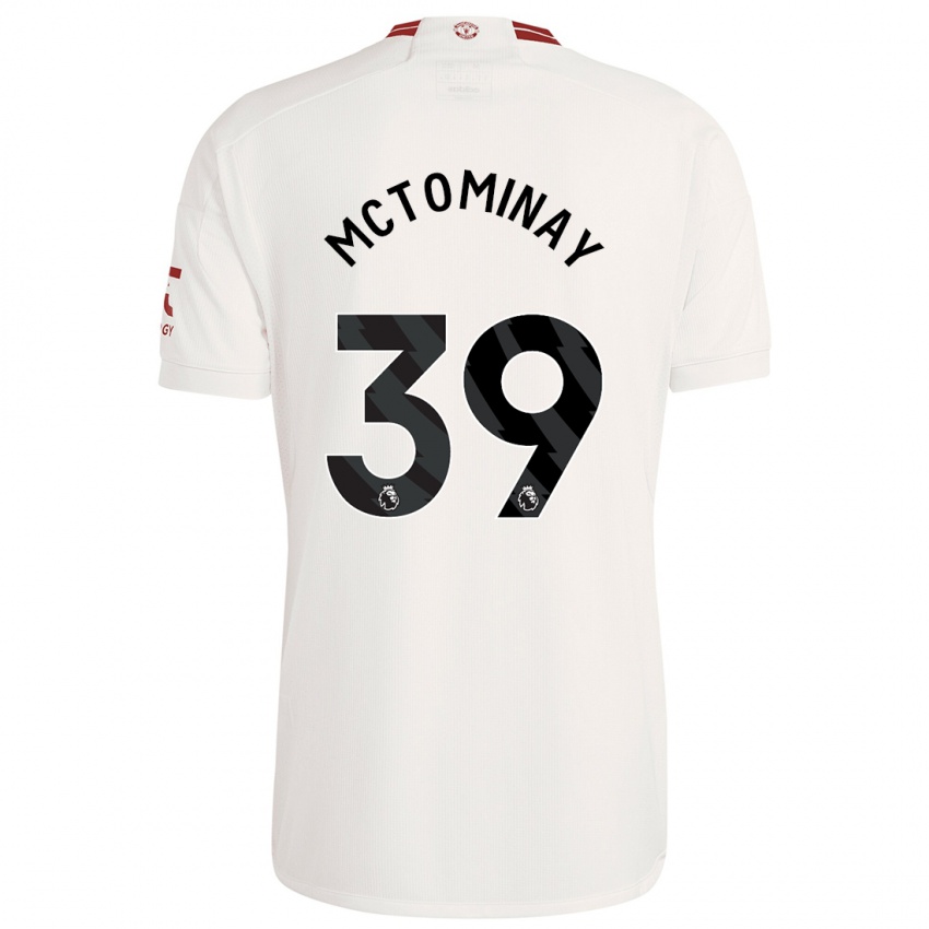 Dětské Scott Mctominay #39 Bílý Třetí Hráčské Dresy 2023/24 Dres