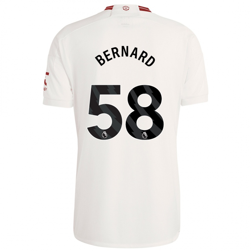Dětské Bernard #58 Bílý Třetí Hráčské Dresy 2023/24 Dres