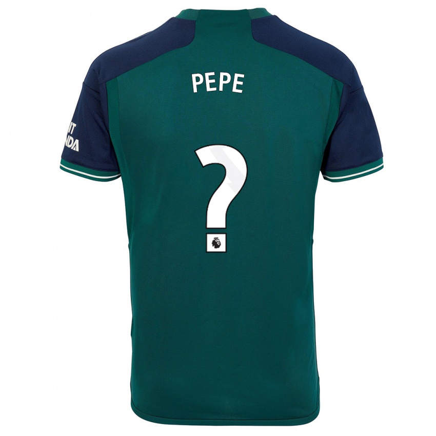 Dětské Nicolas Pepe #0 Zelená Třetí Hráčské Dresy 2023/24 Dres