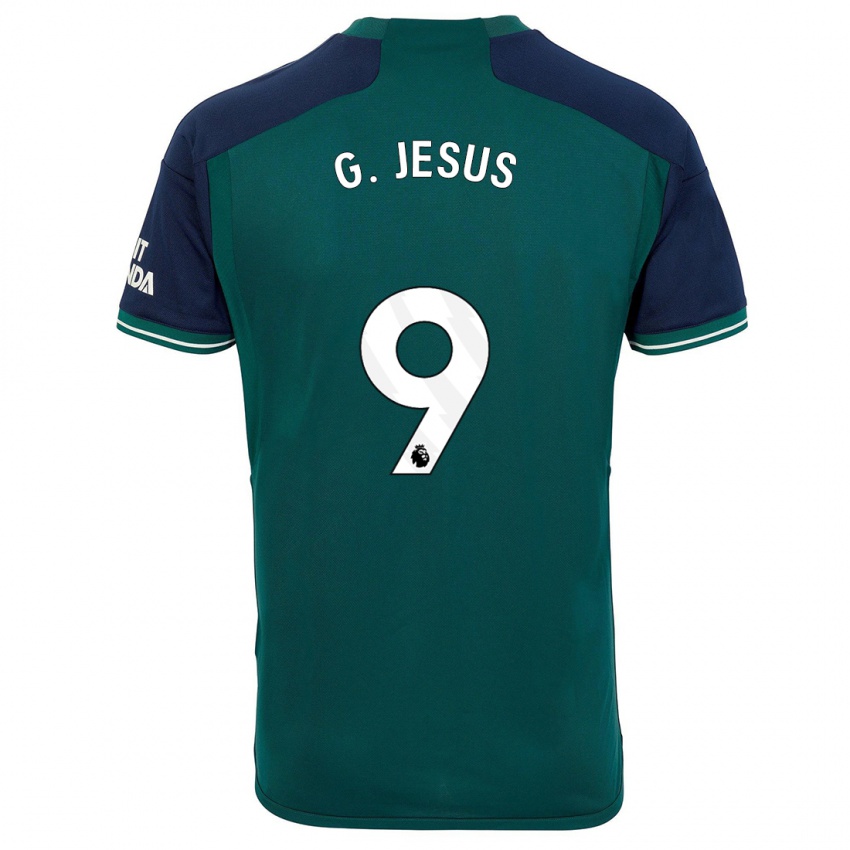 Dětské Gabriel Jesus #9 Zelená Třetí Hráčské Dresy 2023/24 Dres