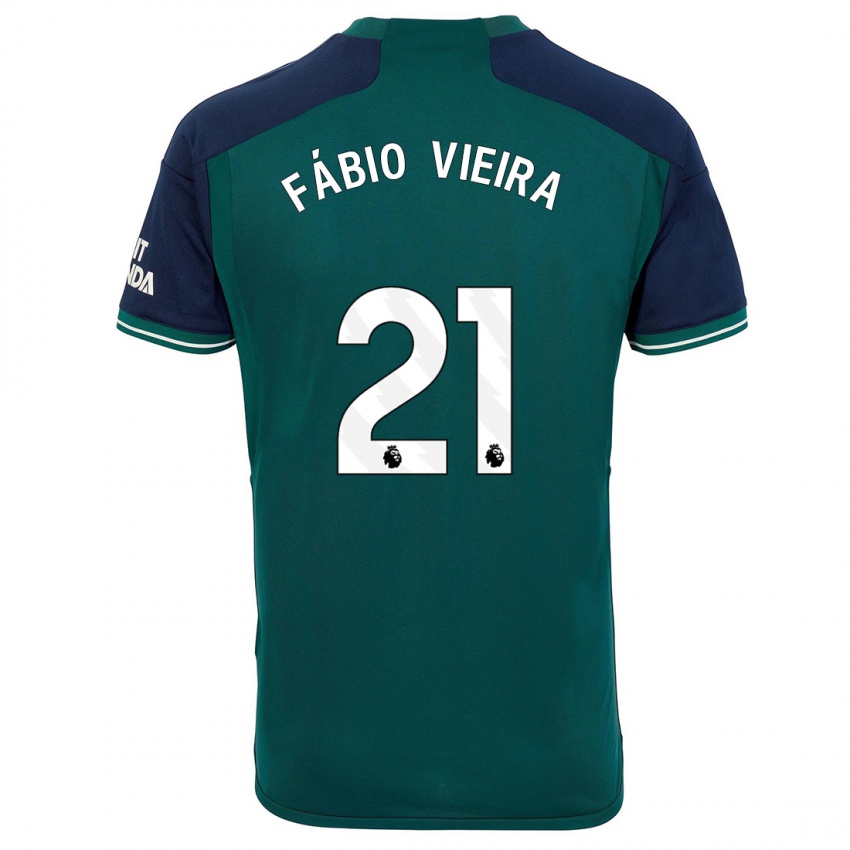 Dětské Fabio Vieira #21 Zelená Třetí Hráčské Dresy 2023/24 Dres