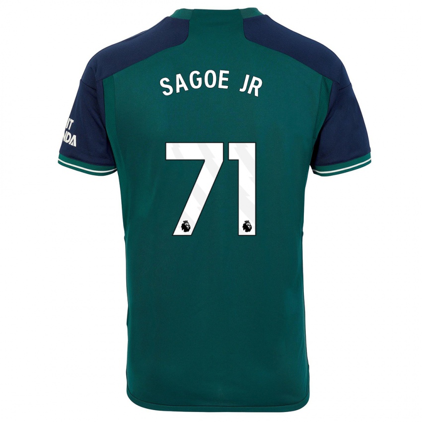 Dětské Charles Sagoe Jr #71 Zelená Třetí Hráčské Dresy 2023/24 Dres