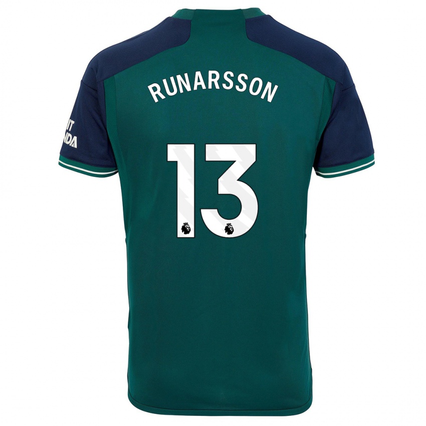 Dětské Runar Alex Runarsson #13 Zelená Třetí Hráčské Dresy 2023/24 Dres