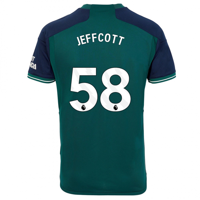 Dětské Henry Jeffcott #58 Zelená Třetí Hráčské Dresy 2023/24 Dres