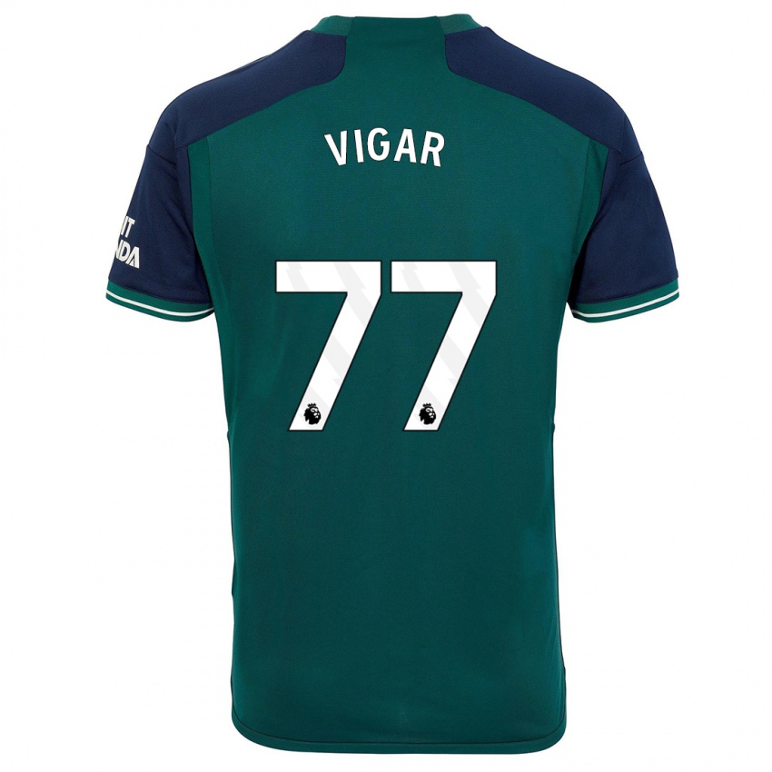 Dětské Billy Vigar #77 Zelená Třetí Hráčské Dresy 2023/24 Dres