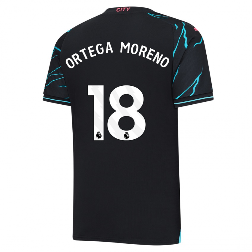 Dětské Stefan Ortega Moreno #18 Tmavě Modrá Třetí Hráčské Dresy 2023/24 Dres