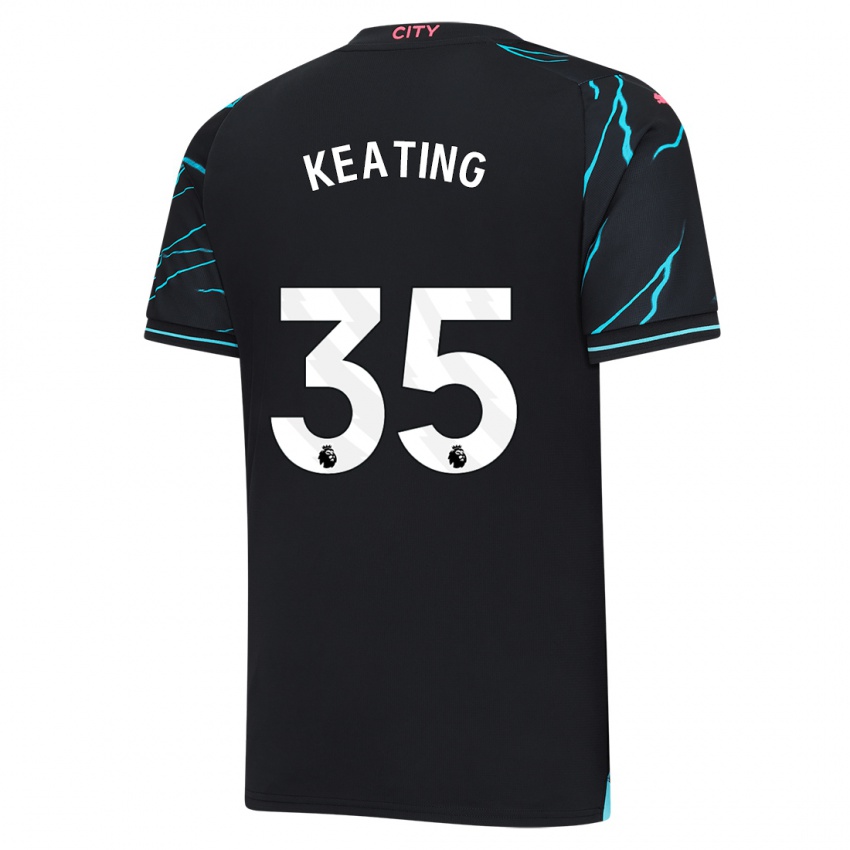 Dětské Khiara Keating #35 Tmavě Modrá Třetí Hráčské Dresy 2023/24 Dres