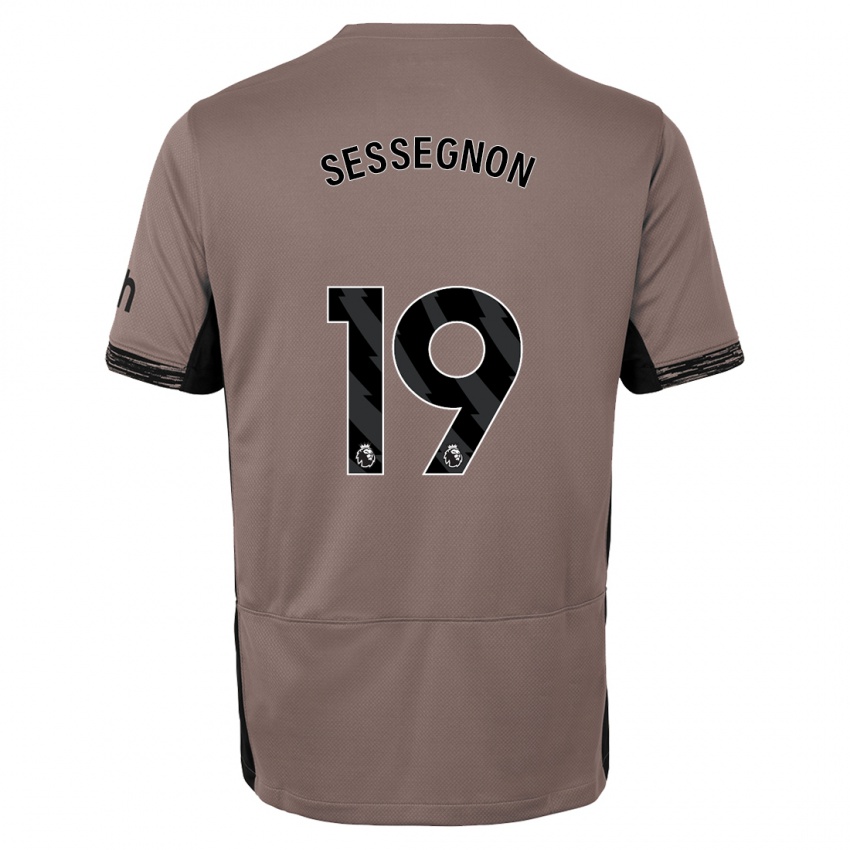 Dětské Ryan Sessegnon #19 Tmavě Béžová Třetí Hráčské Dresy 2023/24 Dres